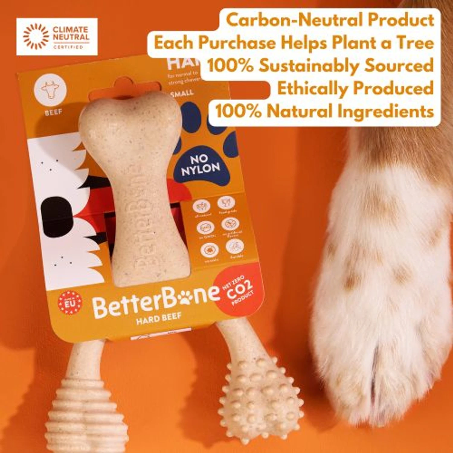 BetterBone Tough Beef Dog Toy, Natural 8 BetterBone Tough Beef Dog Toy, Natural - Image 6
