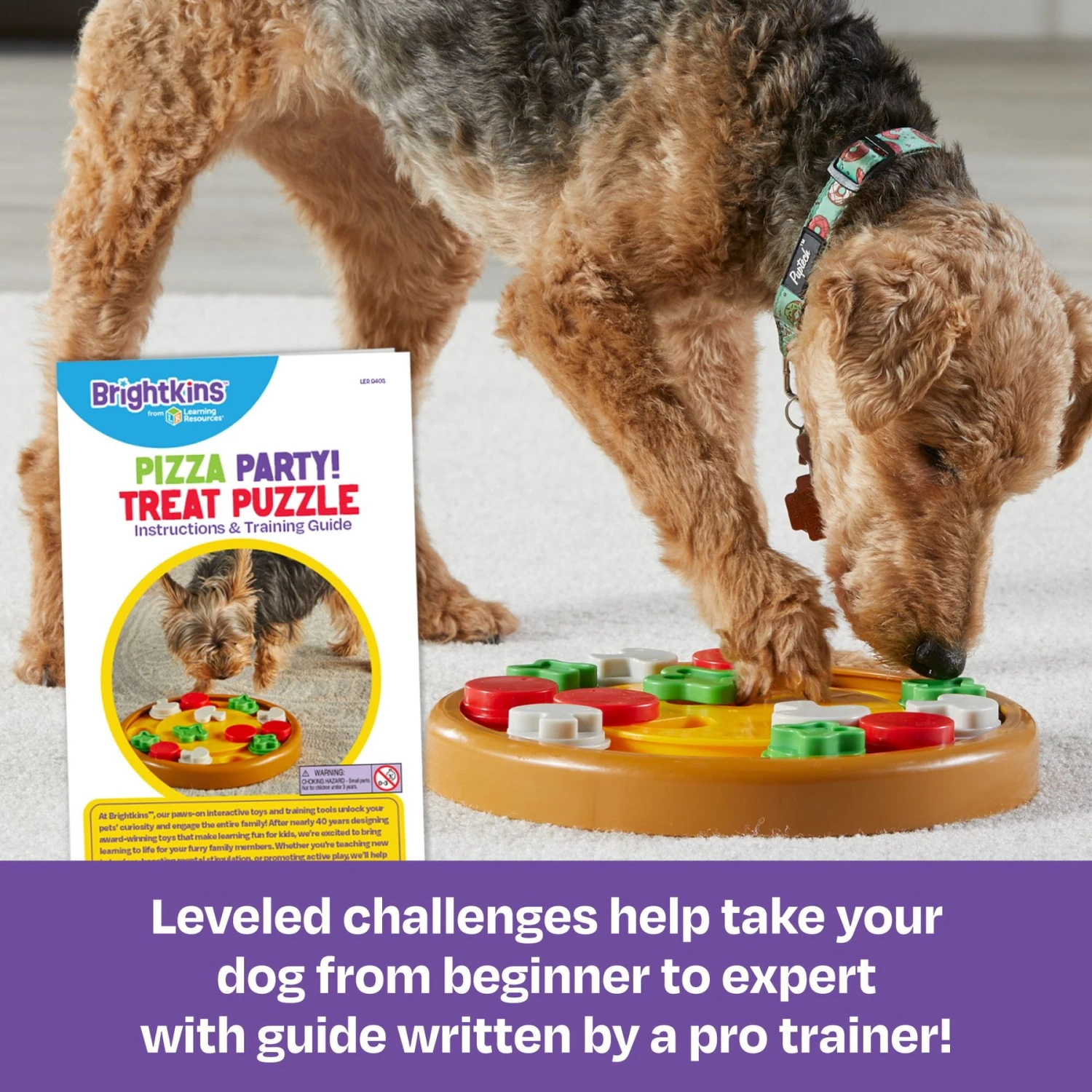 Brightkins Pizza Party! Treat Puzzle Dog Toy 5 Brightkins Pizza Party! Treat Puzzle Dog Toy - Image 3