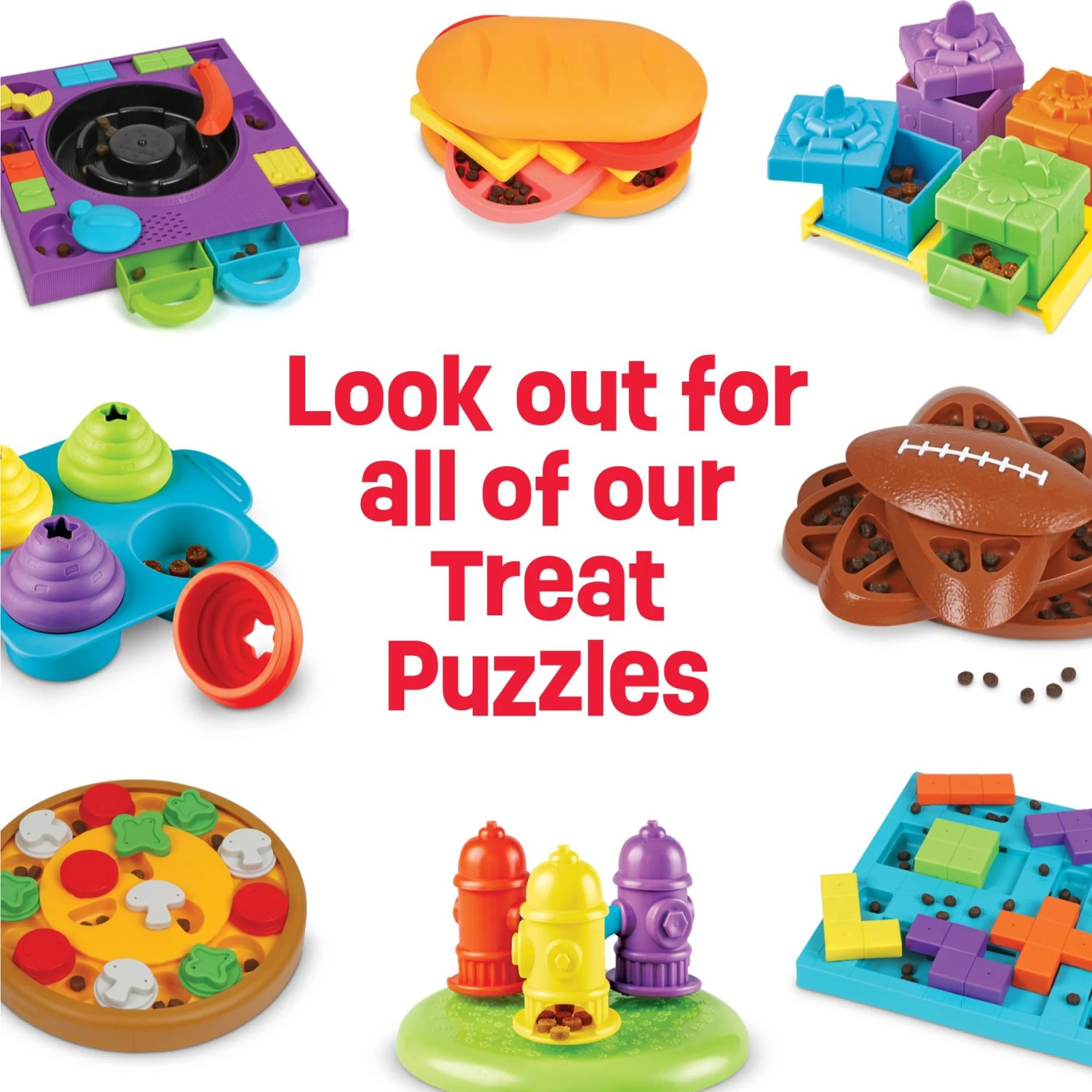 Brightkins Pizza Party! Treat Puzzle Dog Toy 9 Brightkins Pizza Party! Treat Puzzle Dog Toy - Image 7