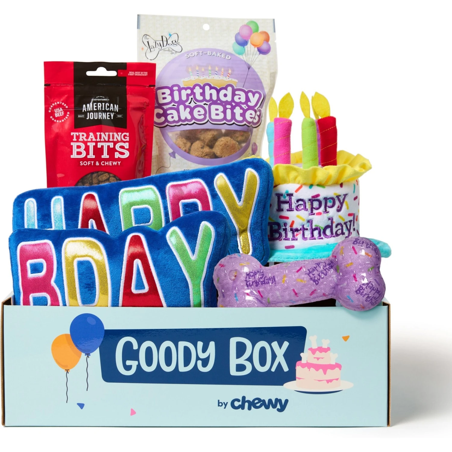 Goody Box Birthday Dog Toys & Treats & Pooch Creamery Peanut Butter Flavor Ice Cream Mix Dog Treat, 5.25-oz Cup 4 Goody Box Birthday Dog Toys & Treats & Pooch Creamery Peanut Butter Flavor Ice Cream Mix Dog Treat, 5.25-oz Cup - Image 2