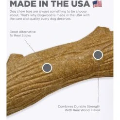 Petstages Dogwood Tough Dog Chew Toy & Nylabone Power Chew Textured Dog Chew Ring Toy Flavor Medley -Pet Dog Toys 933430 PT3. AC SS1800 V1692303357