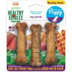 N-Bone Puppy Teething Sticks Chicken Flavor Dog Treats & Nylabone Healthy Edibles Bacon, Roast Beef, & Turkey Puppy Starter Kit Dog Treats -Pet Dog Toys 933582 PT5. AC SS1800 V1692304490
