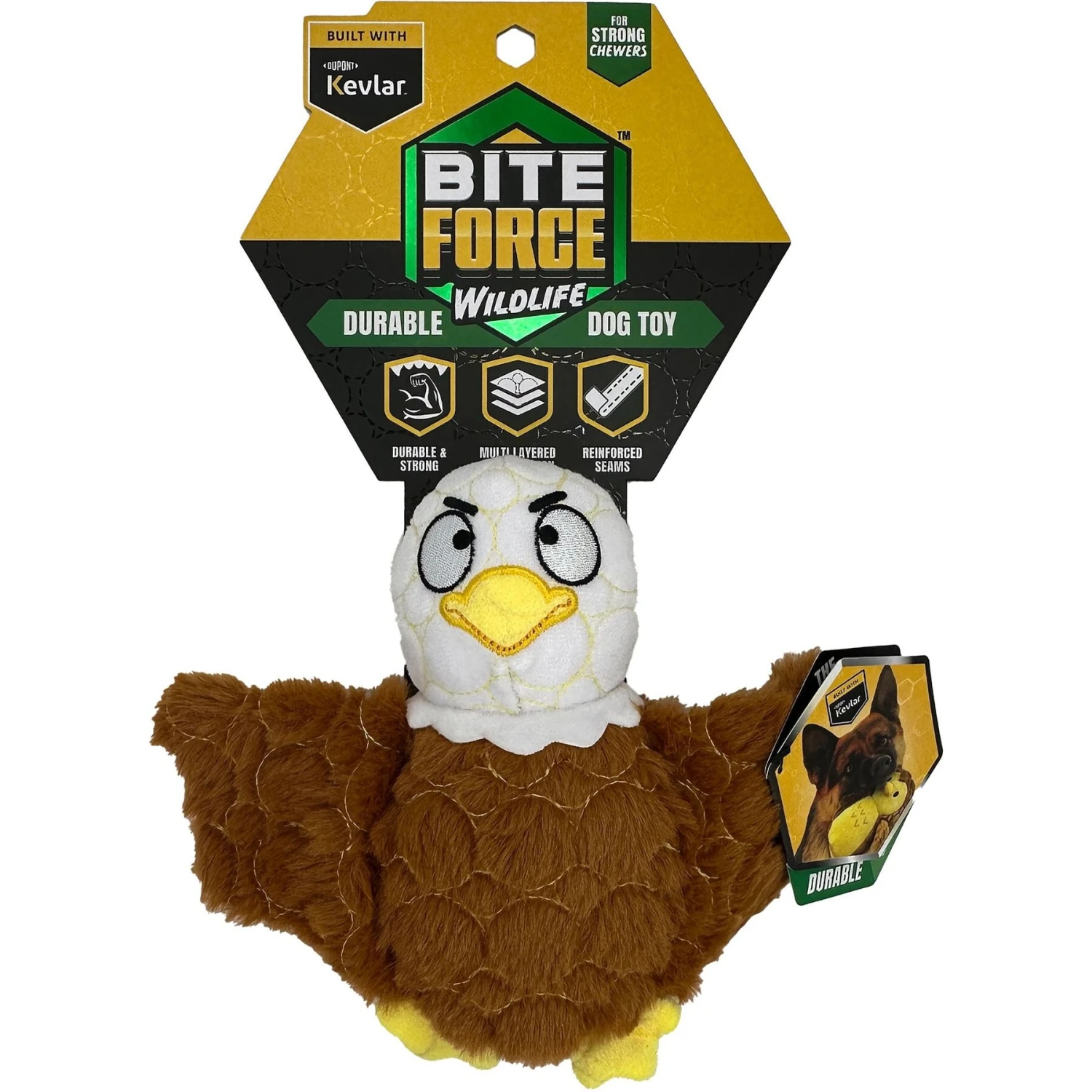 Bite Force Built With Kevlar Tough Plush Eagle Dog Toy 5 Bite Force Built With Kevlar Tough Plush Eagle Dog Toy - Image 3