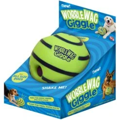 As Seen On TV Wobble Wag Giggle Ball Dog Toy & JW Pet Crackle Heads Ball Dog Toy, Color Varies -Pet Dog Toys 947430 PT2. AC SS1800 V1693925148